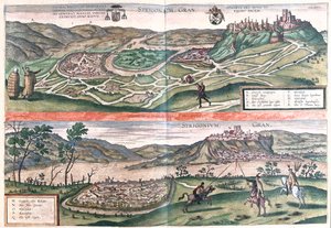 Esztergom, Hongrie - dans "Civitates Orbis Terrarum" de Georg Braun, Cologne 1617 - Georg Braun