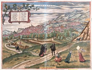 Grenade, Espagne - dans "Civitates Orbis Terrarum" de Georg Braun, Cologne 1617 - Georg Braun