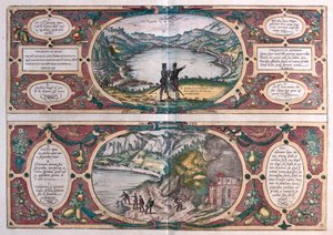 Grotte de la Sibille - Ostie - Agnano, Italie dans "Civitates Orbis Terrarum" de Georg Braun, Cologne 1617