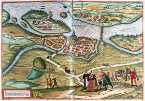 Gyor, Hongrie - dans "Civitates Orbis Terrarum" de Georg Braun, Cologne 1617 - Georg Braun