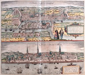 Konigsberg (Allemagne et Pologne), Riga (Lettonie) - dans "Civitates Orbis Terrarum" de Georg Braun, Cologne 1617 - Georg Braun