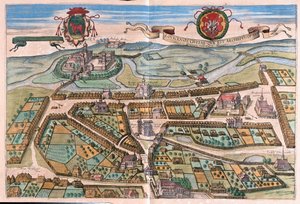 Lowicz, Pologne - dans "Civitates Orbis Terrarum" de Georg Braun, Cologne 1617