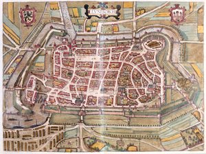 Luneburg, Allemagne - dans "Civitates Orbis Terrarum" de Georg Braun, Cologne 1617 - Georg Braun