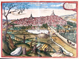Marienberg, Allemagne - dans "Civitates Orbis Terrarum" de Georg Braun, Cologne 1617