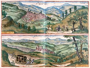 Nocera Umbra - Castelnuovo di Porto, Italie - dans "Civitates Orbis Terrarum" de Georg Braun, Cologne 1617 - Georg Braun