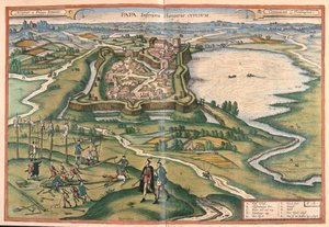 Papa, Hongrie - dans "Civitates Orbis Terrarum" de Georg Braun, Cologne 1617 - Georg Braun