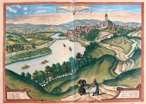 Penig, Allemagne - dans "Civitates Orbis Terrarum" de Georg Braun, Cologne 1617 - Georg Braun
