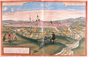 Sankt Polten, Autriche - dans "Civitates Orbis Terrarum" de Georg Braun, Cologne 1617