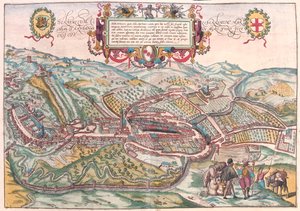 Serravalle, Vittorio Veneto (Trévise), Italie - dans "Civitates Orbis Terrarum" de Georg Braun, Cologne 1617