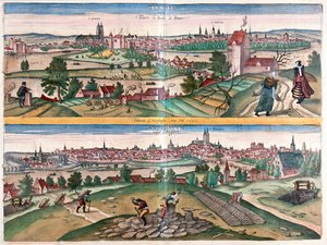 Tours- Angers, le jardin de la France - dans "Civitates Orbis Terrarum" de Georg Braun, Cologne 1617 - Georg Braun
