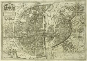 Plan de la ville de Paris, 1572