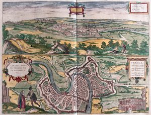 Vérone, Italie - dans "Civitates Orbis Terrarum" de 6 Georg Braun, Cologne 1617 - Georg Braun