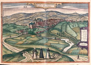 Zschopau, Allemagne - dans "Civitates Orbis Terrarum" de Georg Braun, Cologne 1617 - Georg Braun