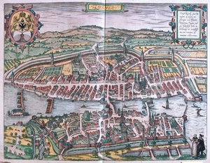 Zurich, Suisse - dans "Civitates Orbis Terrarum" de Georg Braun, Cologne 1617 - Georg Braun