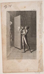 Illustration avec jeune homme et squelette - Georg Christian Schule