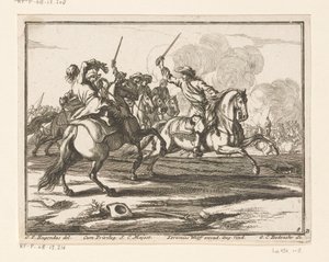 Combat de cavaliers - Georg Conrad Bodenehr
