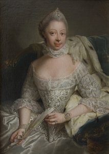 Portrait de la princesse Charlotte de Mecklembourg-Strelitz (1744-1818), reine de Grande-Bretagne - Georg David Matthieu