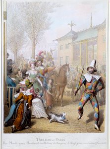 Le Mardi Gras sur le boulevard des Italiens à Paris - Georg Emanuel Opitz