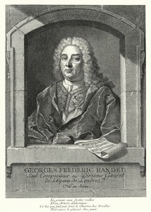 Georg Friedrich Haendel, compositeur baroque allemand (gravure) - Georg Friedrich Schmidt