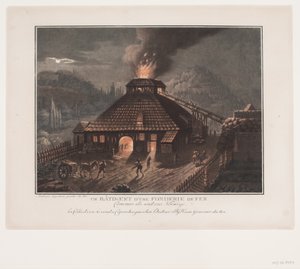 Un bâtiment de fonderie de fer