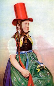 Une jeune fille de la forêt dans sa robe du dimanche, 1922 - Georg Haeckel