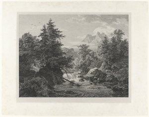 Vue de rivière dans le nord du Tyrol - Georg Heinrich Busse