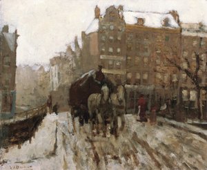 Pont sur le canal Singel près de la Paleisstraat, Amsterdam, vers 1895-1900 - Georg Hendrik Breitner