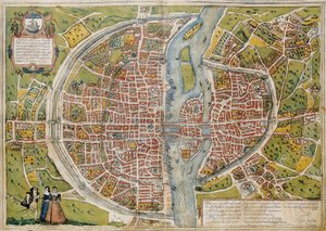BRAUN, George (1541-1622). ORTELIUS, Abraham (1527-1598). HOGENBERG, Franz (1535-1590). Civitatis Orbis Terrarum (Theatrum orbis terrarum). 1572-1617. Paris (1572). Volume I. Gravure. ESPAGNE. CASTILLE ET LEÓN. Salamanque. Bibliothèque de l