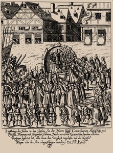 Le soulèvement de Fettmilch. Réintroduction des Juifs à Francfort le 28 février 1616, c. 1616-1617 - Georg Keller