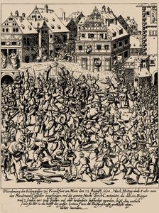 La révolte de Fettmilch. Le pillage du Judengasse à Francfort le 22 août 1614, vers 1616-1617