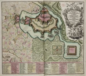 Carte allégorique du siège du Château de l