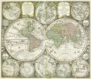 Carte du monde, 1744 - Georg Matthäus Seutter