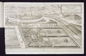 Les nouveaux jardins à Cremsier, la résidence du Prince-Évêque, publié vers 1700