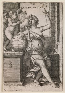 Astrologie, de la série "Les arts libéraux", vers 1541 (gravure) - Georg Pencz