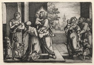 Le Christ avec les petits enfants - Georg Pencz