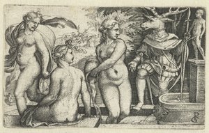Diane transforme Actéon en cerf - Georg Pencz