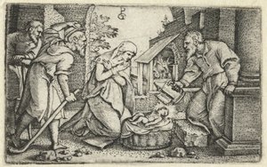 Naissance du Christ et adoration des bergers - Georg Pencz