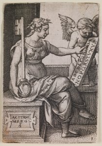 Grammatica, de la série « Les Arts Libéraux » - Georg Pencz