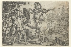 Horatius Coclès défend le pont sur le Tibre - Georg Pencz