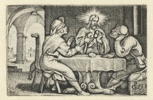 Repas à Emmaüs - Georg Pencz