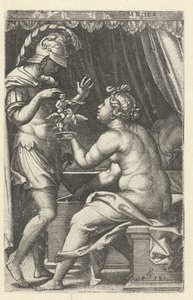 Médée donne à Jason une image de Ganymède avec un aigle - Georg Pencz