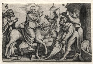 La Vie de Jésus-Christ : Christ entrant à Jérusalem, vers 1534-35 - Georg Pencz