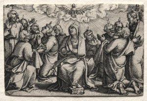 La vie de Jésus-Christ : La descente du Saint-Esprit - Georg Pencz