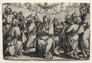 La Vie de Jésus-Christ : La Descente du Saint-Esprit, vers 1534-35 - Georg Pencz