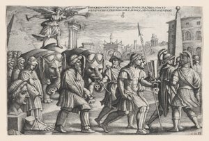 Le Triomphe de la Renommée sur la Chasteté, du Triomphe de Pétrarque - Georg Pencz