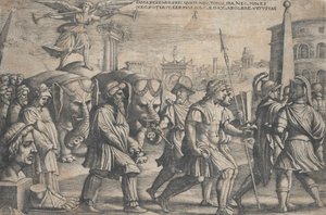 Le Triomphe de la Renommée sur la Chasteté, des Triomphes de Pétrarque - Georg Pencz
