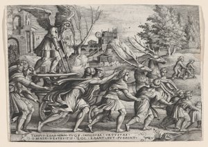 Le Triomphe du Temps sur la Renommée, des Triomphes de Pétrarque - Georg Pencz
