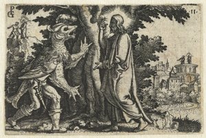 Tentations du Christ par le diable (Vie du Christ) - Georg Pencz