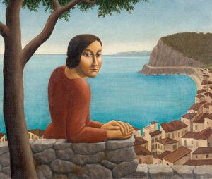 Fille dans une baie du sud