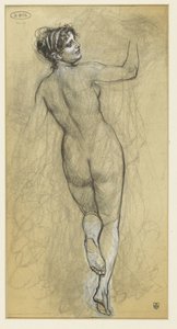 Femme nue debout, vue de dos